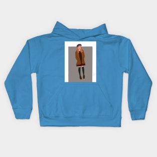 The girl in the coat Kids Hoodie